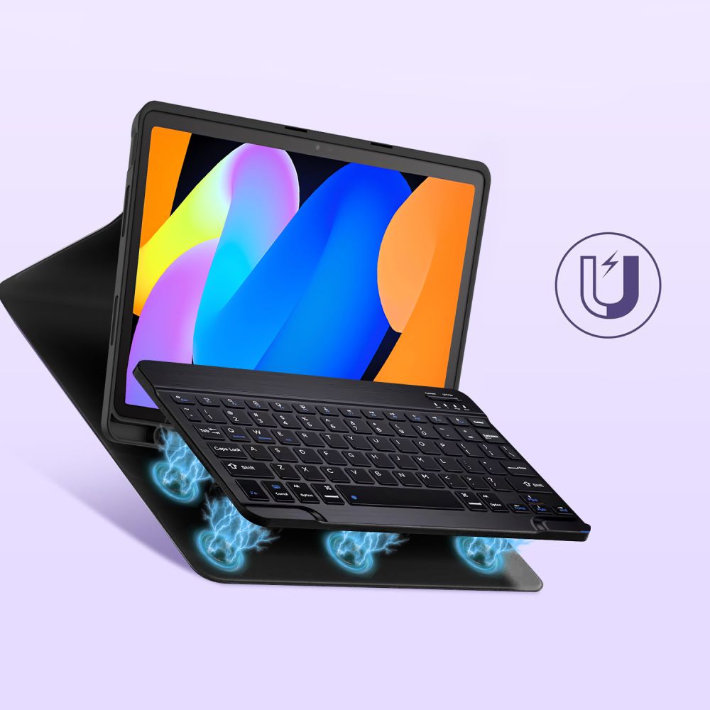 Husa cu tastatura Tech-Protect Smartcase Pen compatibila cu Lenovo Idea Tab 11 inch TB-336, Negru