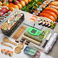 Set ustensile pentru sushi, Socodox, 26 piese, ustensile premium, forme clasice, pentru facut si servit, curatare usoara, simplu si durabil, Ideal pentru Acasa si Petreceri cu Copii, material ABS, Multicolor