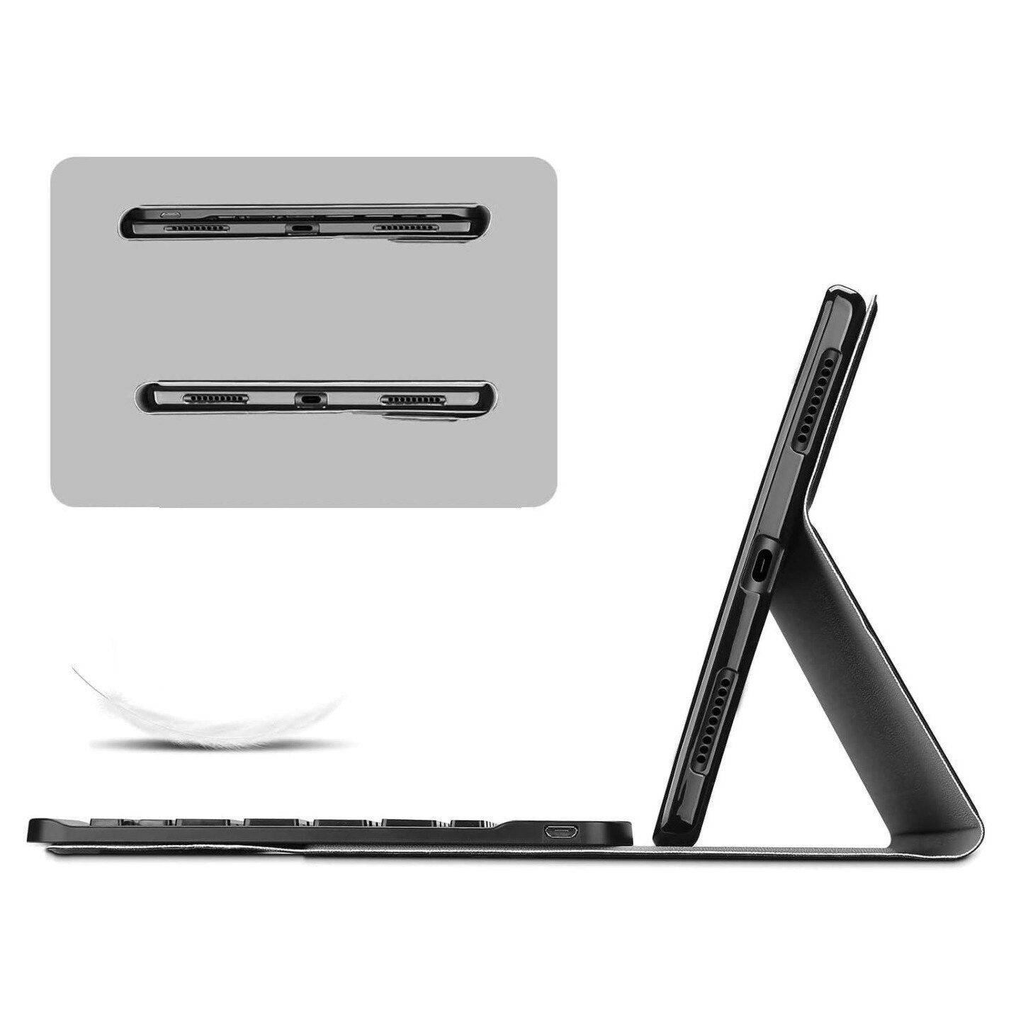 Husa si Tastatura, Lenovo Tab M9 2023, Negru