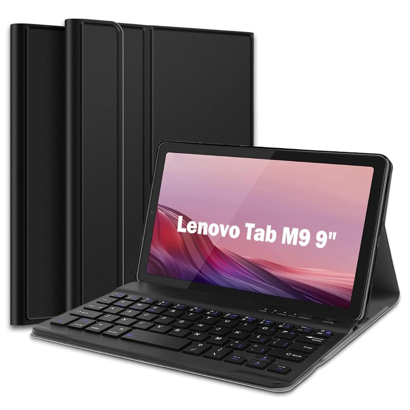 Husa si Tastatura, Lenovo Tab M9 2023, Negru