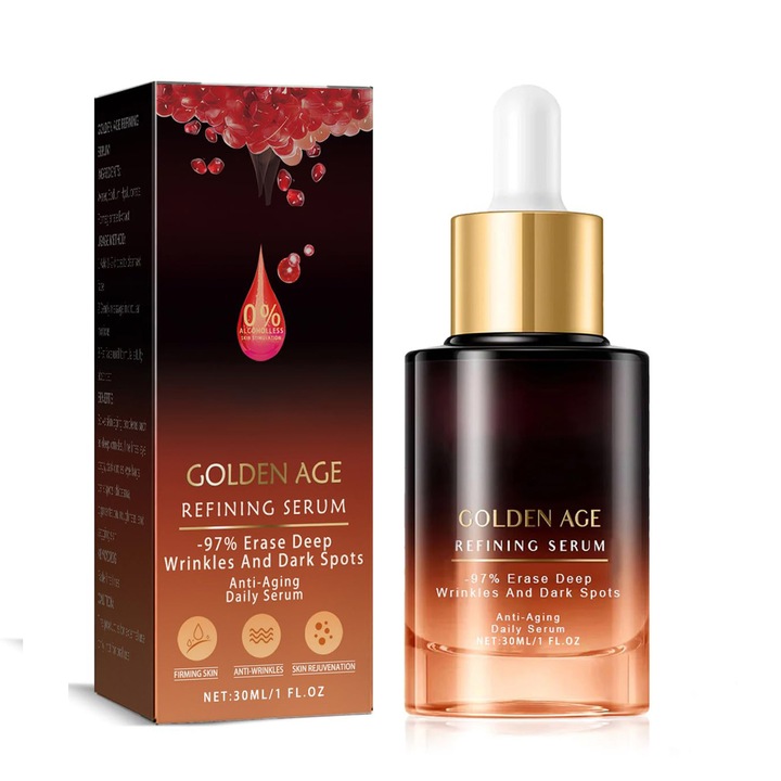 Серум против стареене Golden Age, серум против бръчки, премахва линиите и бръчките, хидратира кожата, 30мл