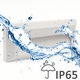 Лампа, LED Стенна, 6W (60W), Външна/Вътрешна, Бяла, IP65 Водоустойчива, за фасади, стълбища или преходни зони, Избираема Светлина 3000K, 4000K и 6000K