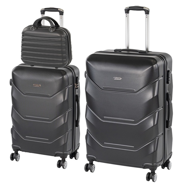 Set valiza cu rotile Leziter TraveLux Max X negru