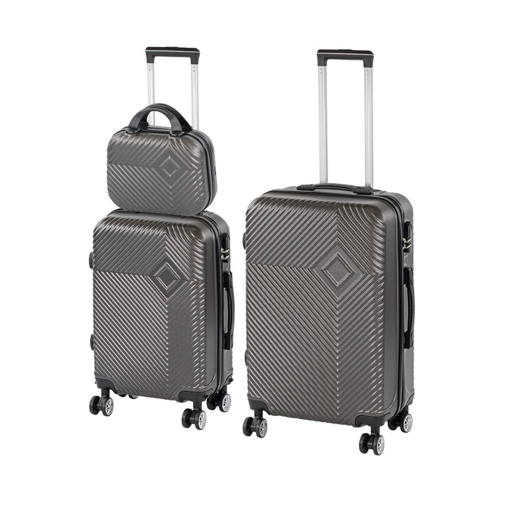 Set valiza cu rotile Leziter TraveLux Pro XV gri