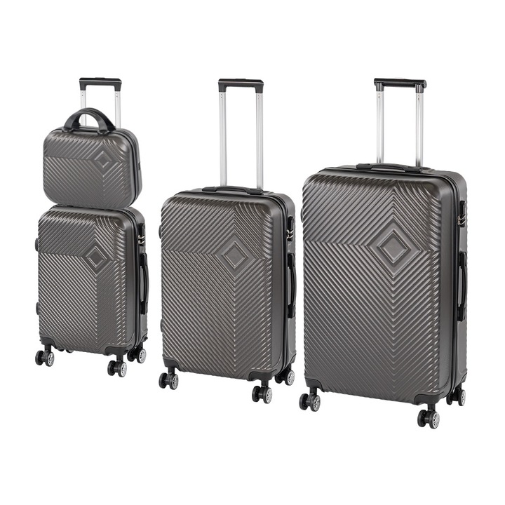 Set valize cu rotile Leziter TraveLux Pro XXV gri