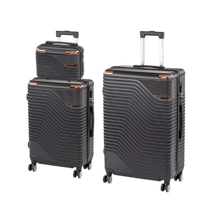 Set de valize cu rotile Leziter TraveLux Urban XX negru