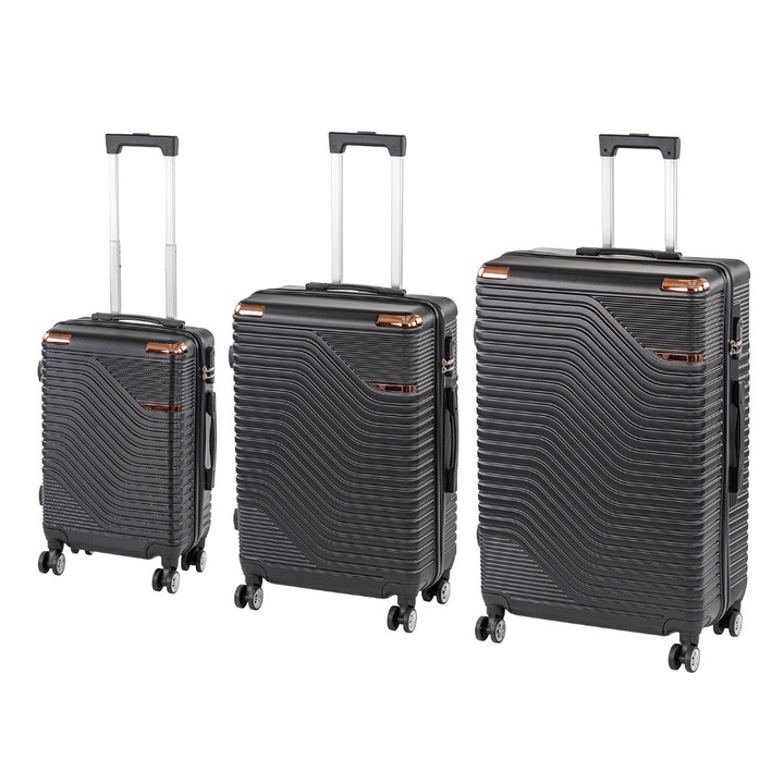 Set de valiza cu rotile Leziter TraveLux Urban XXI negru