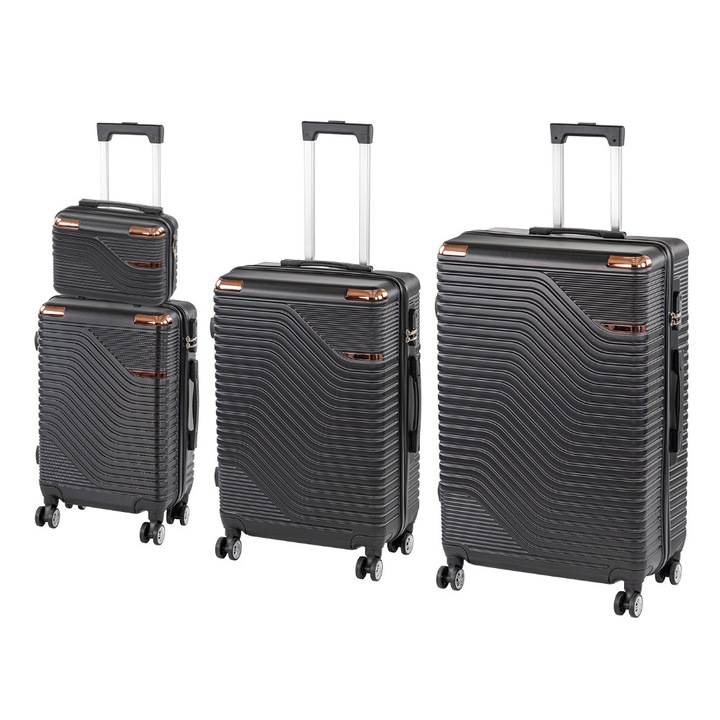 Set de valiza cu rotile Leziter TraveLux Urban XXIV negru