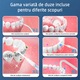 VeniSymlis® Irigator Bucal Profesional tip Dus Bucal Family, Rezervor 300 ML, 5 Duze, 4 Moduri (Soft/Strong/Pulse/DIY), Baterie 1800mAh