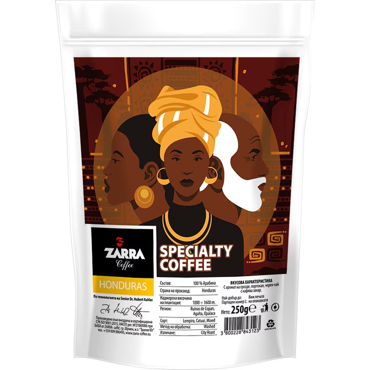 ZARRA Caffe' Honduras 250 g szemes kávé 100% Arabica