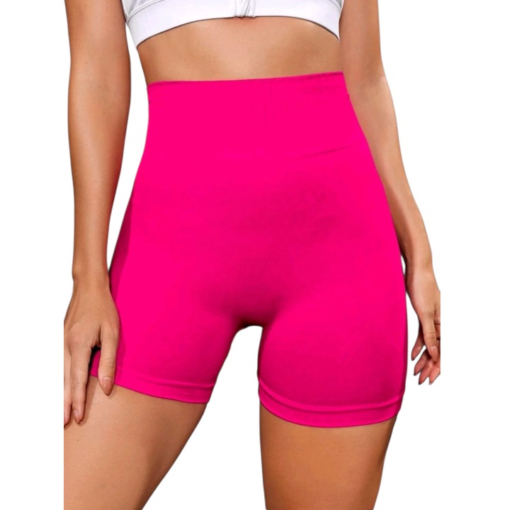 Pantaloni scurti modelatori, efect push up, roz, M