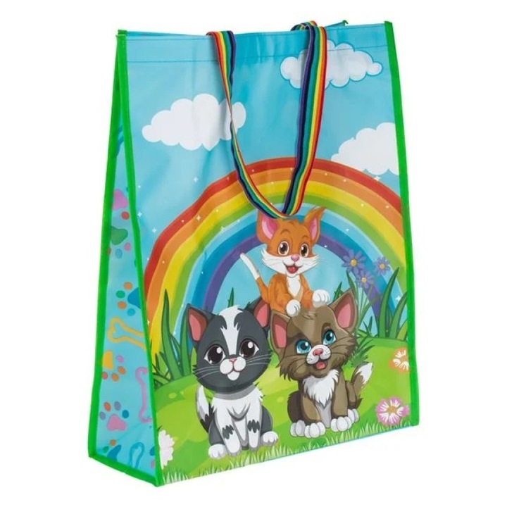 Sacosa Rezistenta, Reutilizabila, cu Manere Lungi de 22cm 36x13x46cm