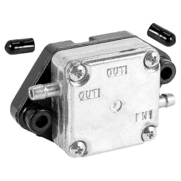 Горивна помпа за 4-тактови лодки 4-8HP, метална, сребриста, комплект от 1 бр.