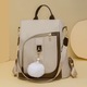 Rucsac dama, Ophelina GT3683, antifurt, Bej