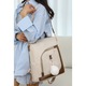 Rucsac dama, Ophelina GT3683, antifurt, Bej