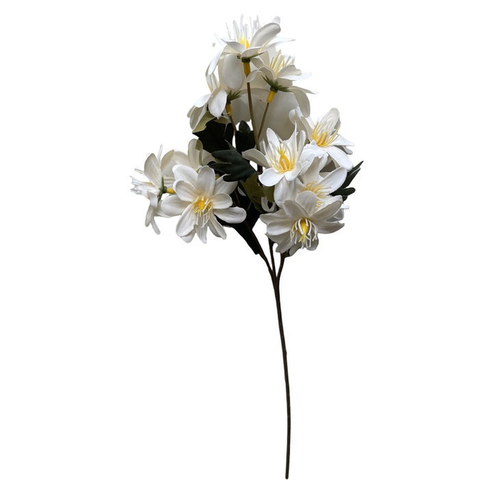 Floare artificiala, alba, crizantema mica, flori multiple