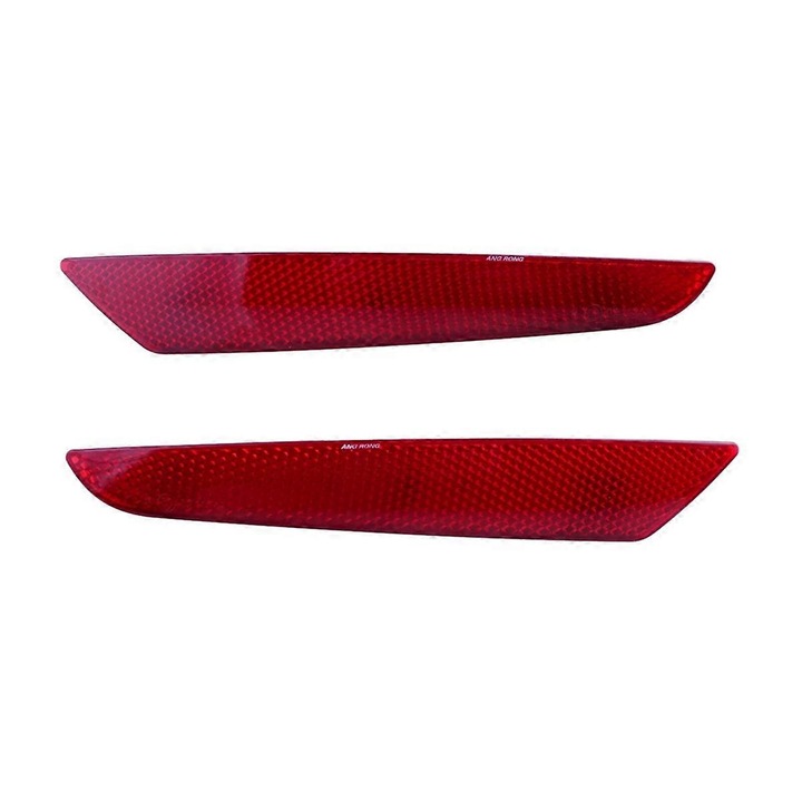 Reflector spate pentru bara de protectie Seat Leon Stylance 2013-2019, set 2 bucati, rosu, ABS