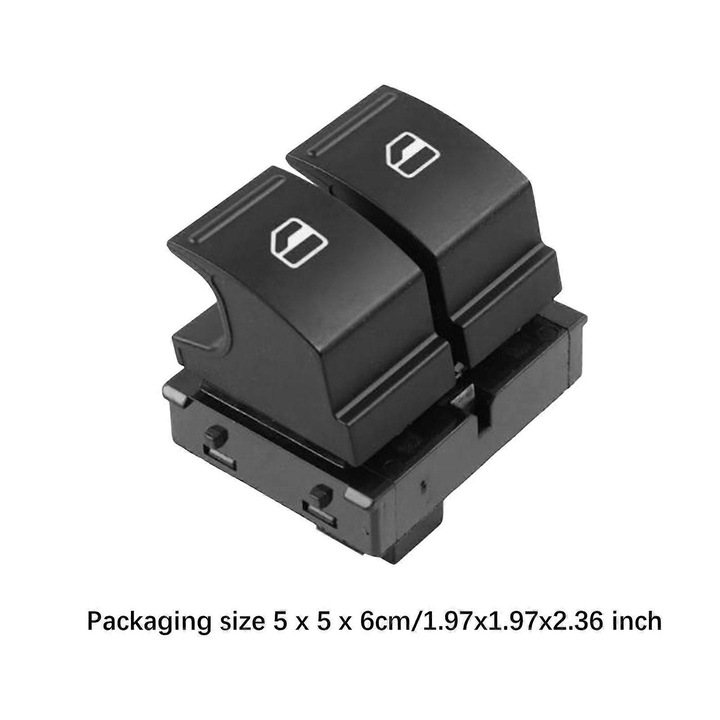 Превключвател за електрически стъкла за кола, 1Z0959858, за Skoda Fabia MK2, Roomster, Yeti, Octavia, пластмаса, 5x5x6см