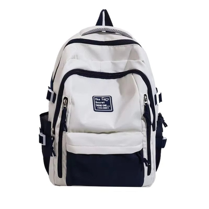 Rucsac dama, Renaya GT3711, Albastru/Alb