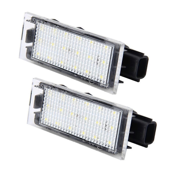 LED автомобилни крушки, 2 броя, 18 SMD-3528, бели, за различни модели Renault