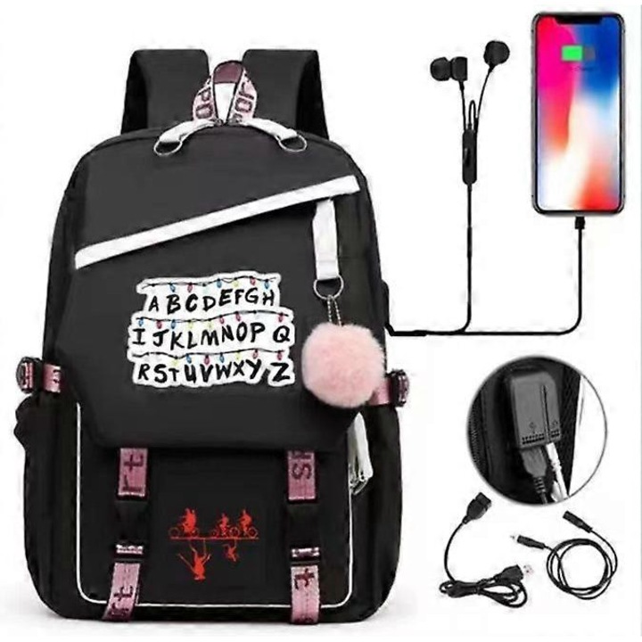 Rucsac casual capacitate 20-35L, structura interioara cu buzunar cu fermoar, suport pentru telefon, material canvas, unisex, 2 bretele