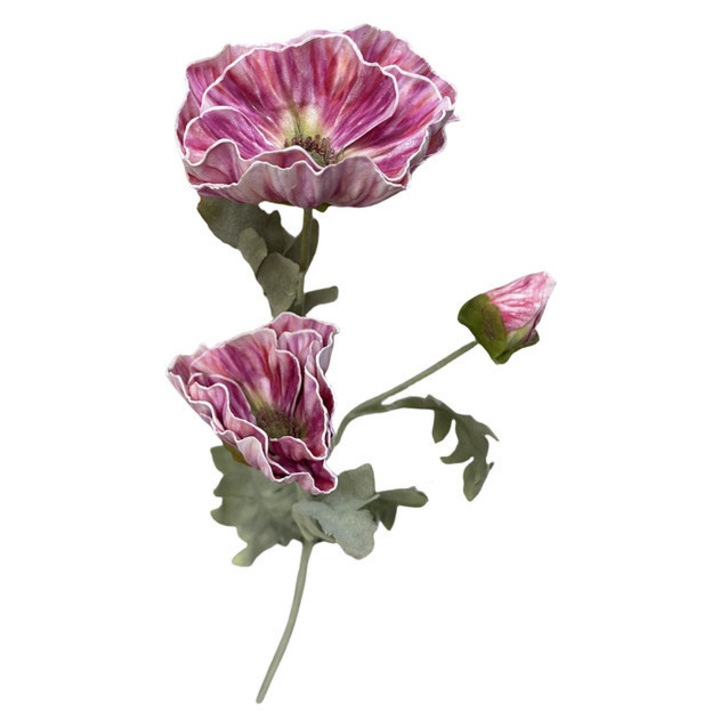 Floare artificiala, mac, roz/violet