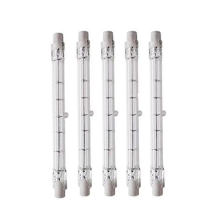 Set 5 becuri halogen lineare R7s 1000W, economice, dimabile