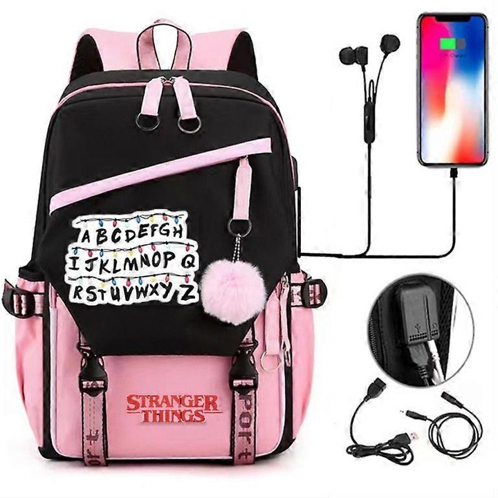 Rucsac casual, capacitate 20-35L, structura interioara cu buzunar cu fermoar, pentru unisex, material canvas, 2 bretele.