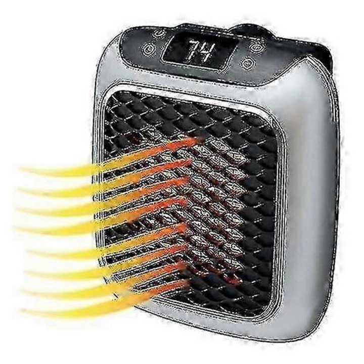 Elektromos fűtőventilátor LED kijelzővel, Handy Heater Turbo, 800 W, állítható termosztát, 2024