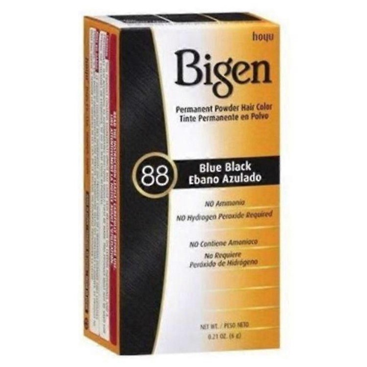 Боя за коса Bigen Colours, синьо-черна, покритие за сиви коси, пудрова формула