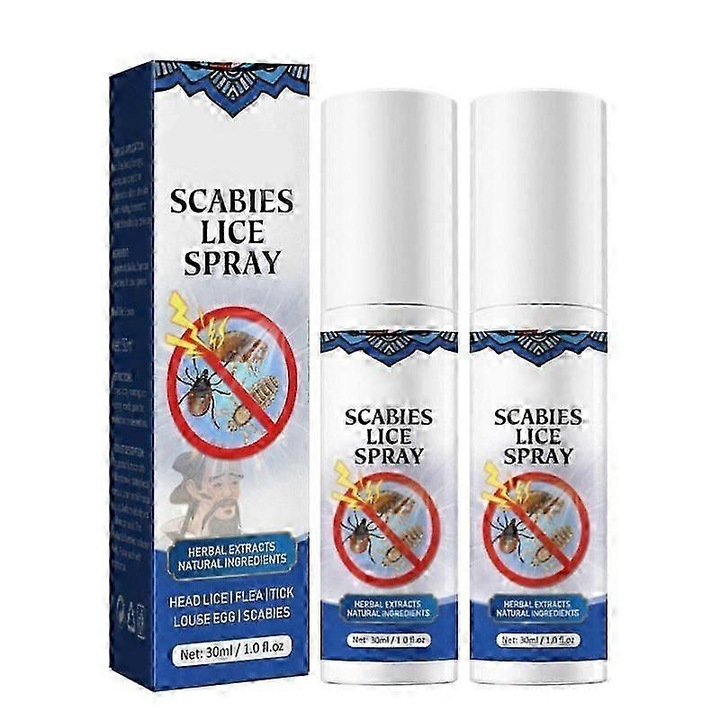 Spray pentru indepartarea paduchilor, 30ml, 10.8x3x3cm, set de 2 bucati