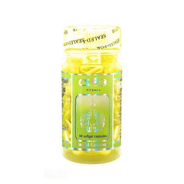 Capsule ser pentru fata cu vitamina E, 90 buc, anti-imbatranire, hranitor, multicolor