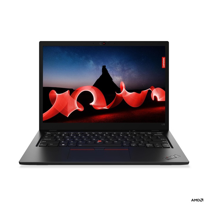 Laptop Lenovo ThinkPad L13 21FN0007IX, 13.3 hüvelyk 1920 x 1200, AMD Ryzen 5 7530U 6 C / 12 T, 2.0 GHz - 4.5 GHz, 3 MB 16 MB gyorsítótár, 16 GB DDR4, 512 GB SSD, AMD Radeon Graphics, Windows 11 Pro, Fekete