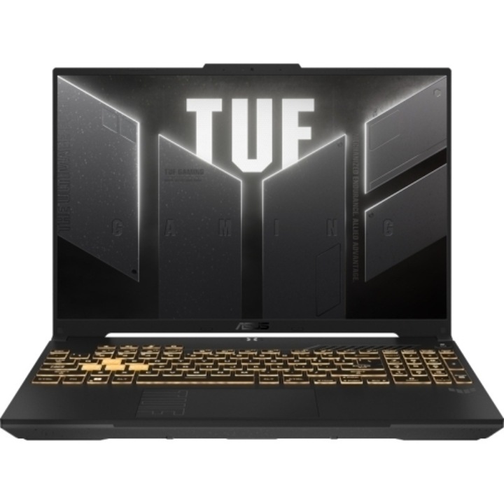 ASUS TUF F16 FX607VU-RL048MXM Gaming Laptop, Intel Core 5 210H processzorral, akár 4,8 GHz-ig, 16'', WUXGA, IPS, 144Hz, 32 GB DDR5 RAM, 512 GB SSD, NVIDIA GeForce RTX 4050 6 GB GDDR6, Operációs rendszer nélkül, Mecha Gray