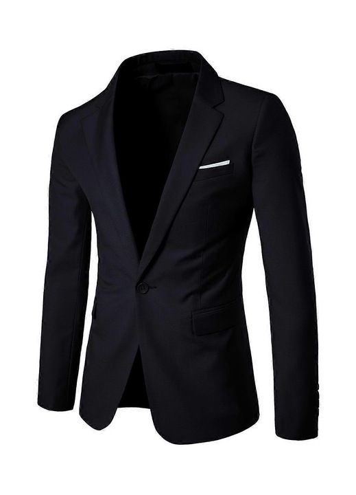 Sacou barbatesc, negru, poliester, 3XL INTL