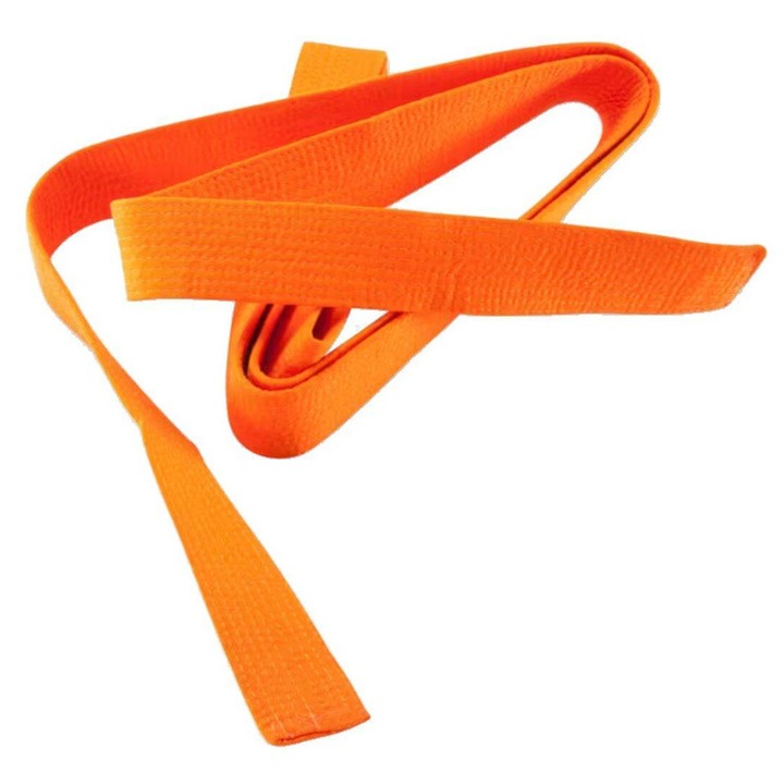 Centura pentru kimono, 220cm, portocalie, pentru Karate, Judo, Aikido