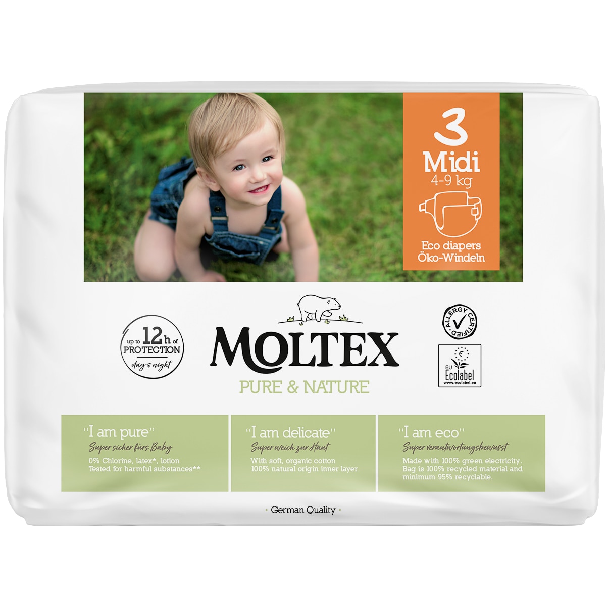 Moltex Pure & Nature pelenka, 3-as méret, 132 db - eMAG.hu
