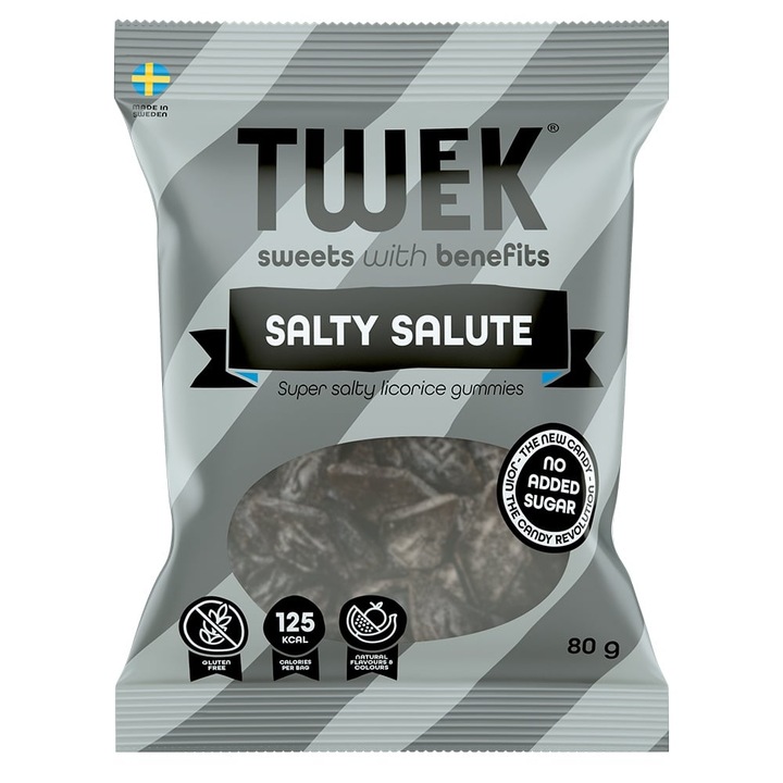 Jeleuri super sarate cu aroma de lemn-dulce cu Stevia, SALTY SALUTE (fara zahar, fara gluten) 80g - TWEEK