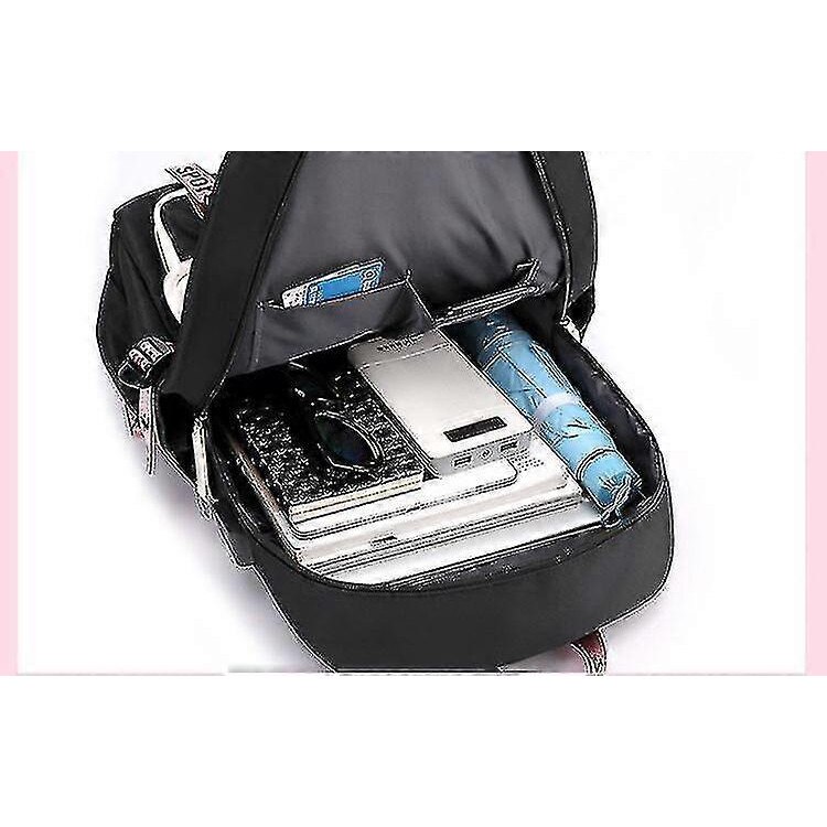 Rucsac Blackpink pentru laptop, geanta de carti cu port pentru casti, amplificator de incarcare USB
