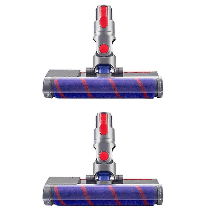Set 2 capete de perie pentru aspiratoare V7 V8 V10 V11, plastic, multicolor