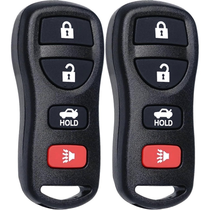 Set 2 Telecomenzi Fara Cheie pentru Nissan Altima Maxima, Preinstalate cu Baterie, Programare Usoara