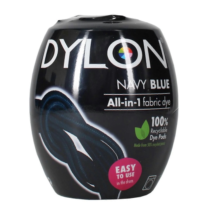 Pachete vopsea textila All-in-one, albastru inchis, set