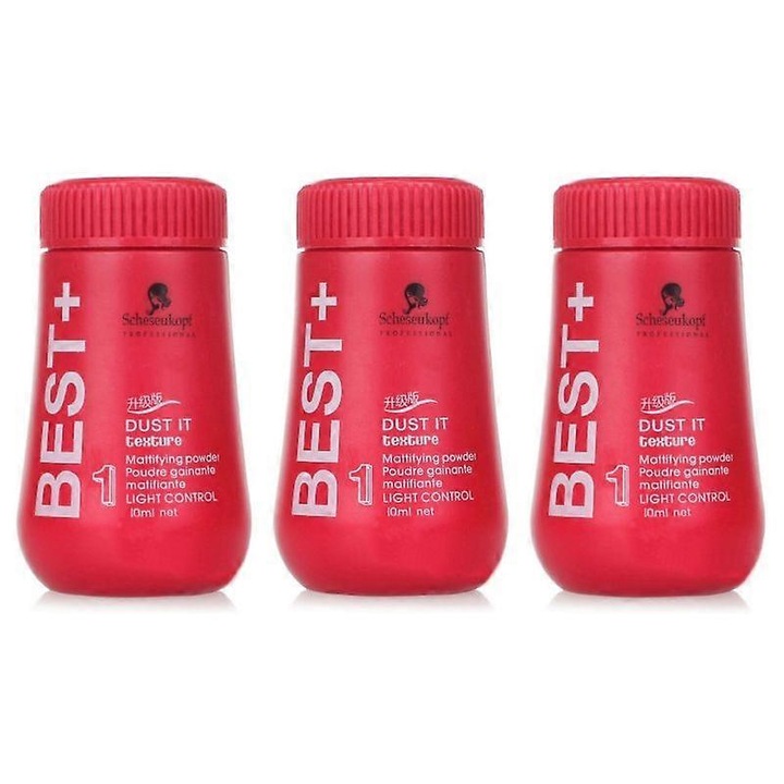 Пудра за мазна коса, 10 г, комплект от 3 броя, абсорбира омазняването, придава обем