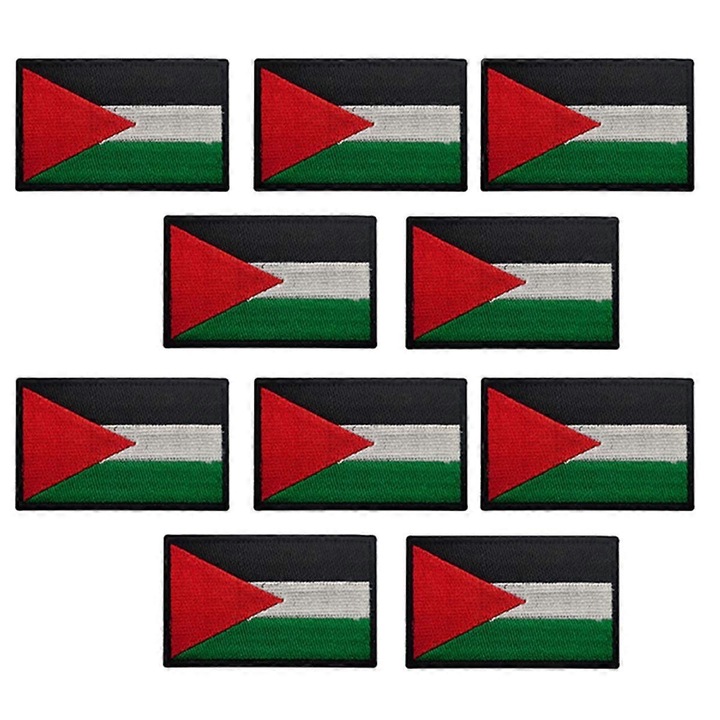 Set 10 Patches Palestine, 8x5cm, Poliester, Multicolor