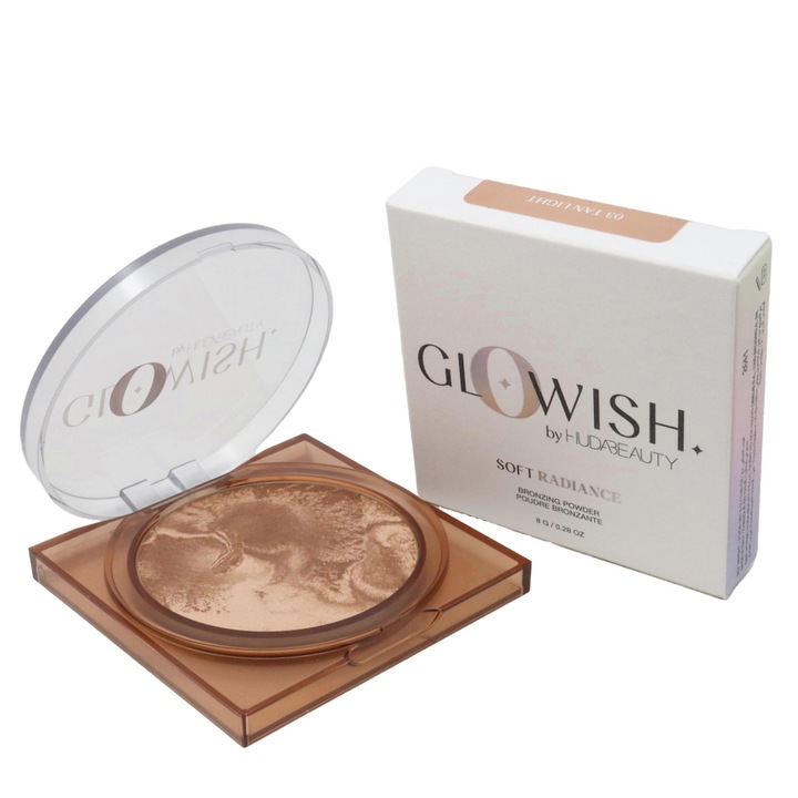 Бронзираща пудра Huda Beauty, Glowish Soft Radiance, 8 г, 03 Tan Light