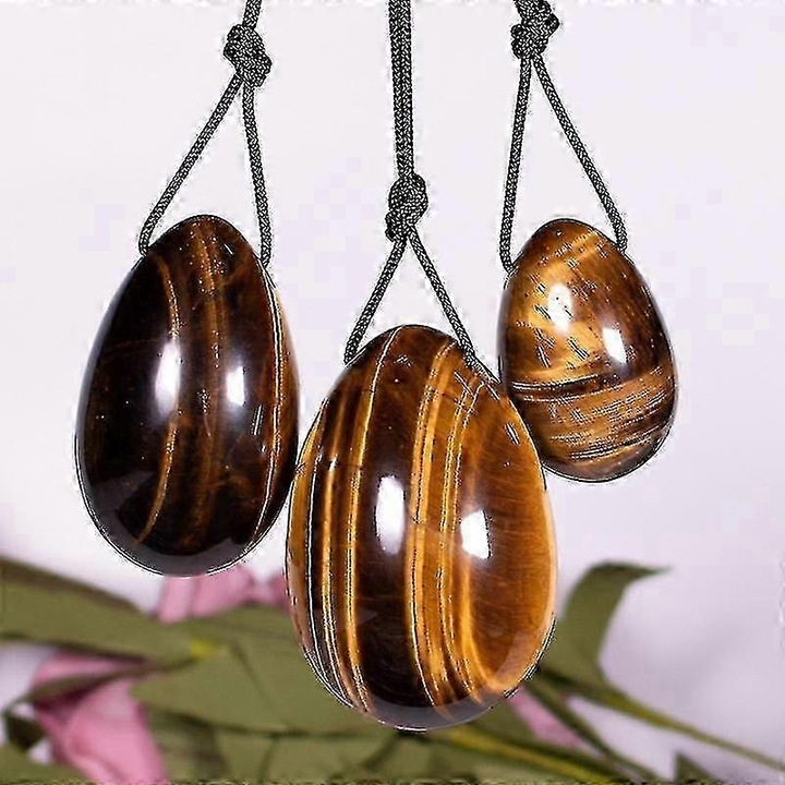 Set de oua de cuart pentru masaj, cristal, forma de ou, material organic, stil modern