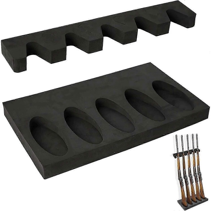 Suport din spuma pentru arme, set cu baza si benzi magnetice, design ajustabil