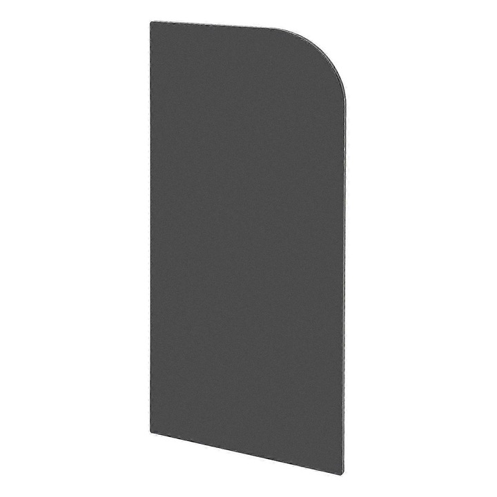 Ecran de partitie pentru toaleta, negru, 40x90cm, din otel inoxidabil 304, montare pe perete