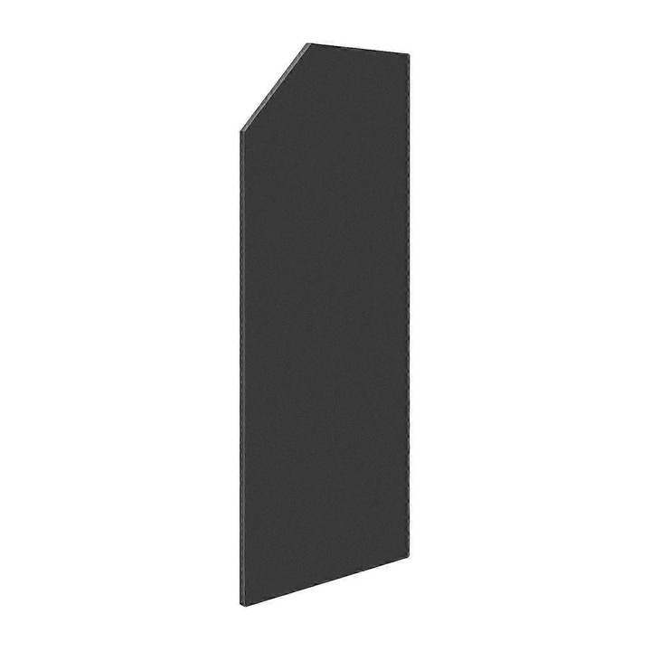 Ecran de partitie pentru toaleta, negru, 40x90cm, din otel inoxidabil 304, montare pe perete