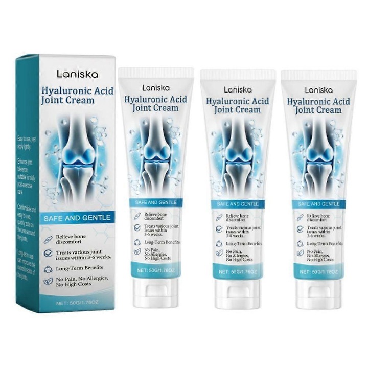 Hialuronsavas ízületi krém, 3 darabos készlet, nem zsíros, gyorsan felszívódik, 150ml